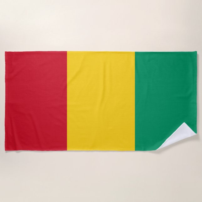 Flagge der Guinea (afrikanisches Land) Strandtuch (Vorderseite)