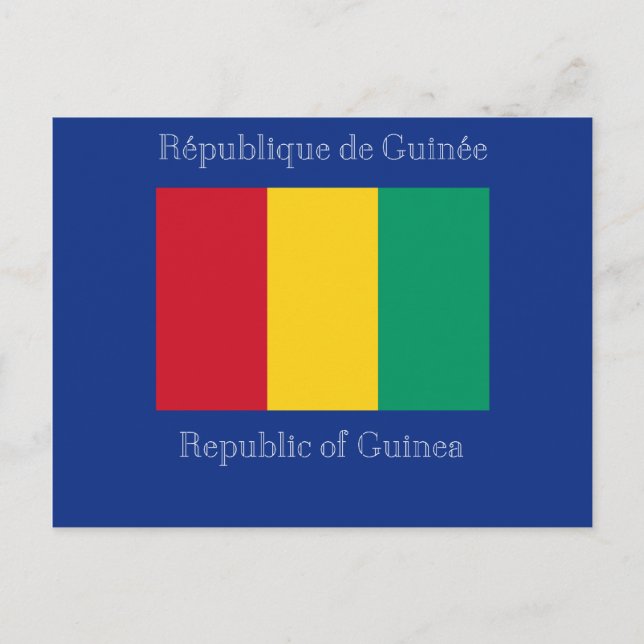 Flagge der Guinea Postkarte (Vorderseite)