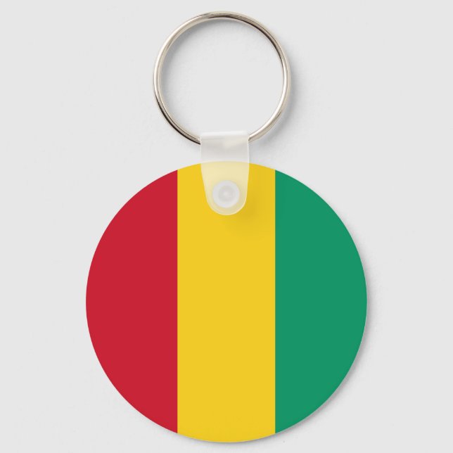Flagge der Guinea Schlüsselanhänger (Vorderseite)