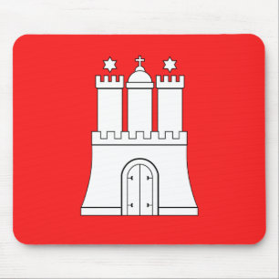 Flagge der Hamburger Maus-Pad Mousepad