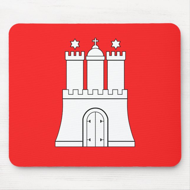 Flagge der Hamburger Maus-Pad Mousepad (Vorne)
