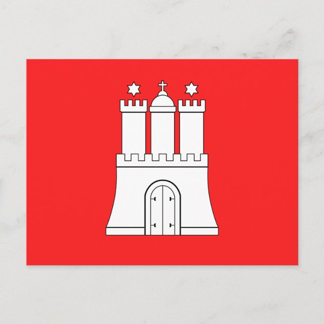 Flagge der Hamburger Postkarte (Vorderseite)