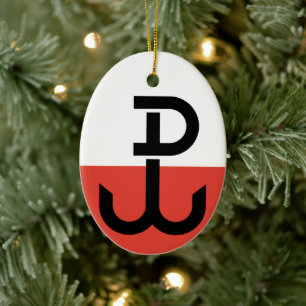 Flagge der Heimatarmee Keramik Ornament