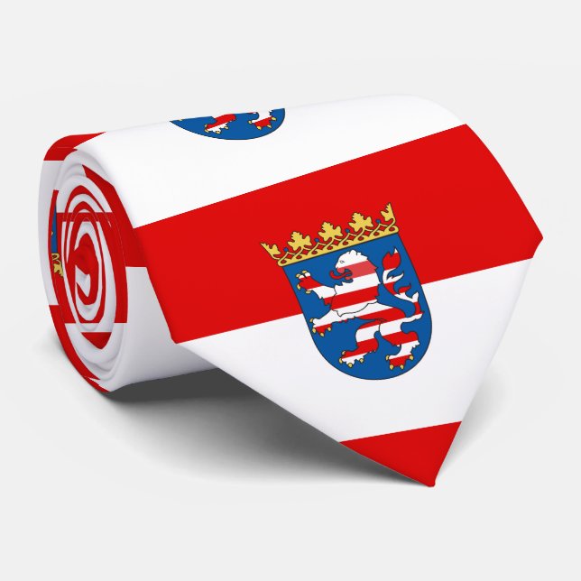 Flagge der hessischen Krawatte (Gerollt)