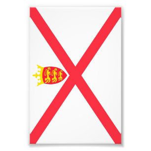Flagge der Insel Jersey Fotodruck