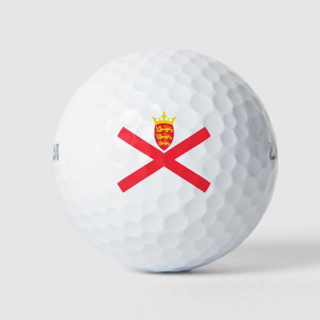 Flagge der Insel Jersey Golfball (Vorderseite)