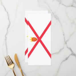 Flagge der Insel Jersey Menükarte