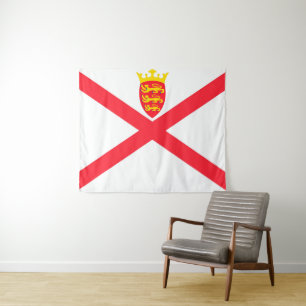 Flagge der Insel Jersey Wandteppich