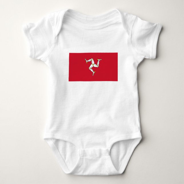 Flagge der Insel Man Baby Strampler (Vorderseite)
