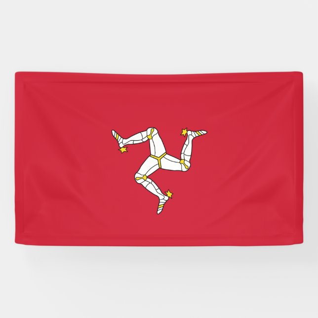 Flagge der Insel Man Banner (Horizontal)