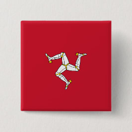 Flagge der Insel Man Button