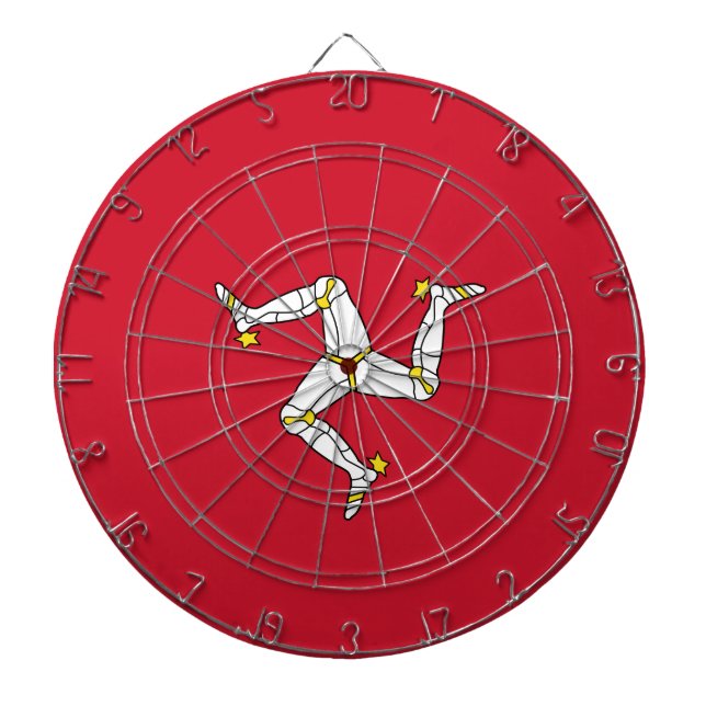 Flagge der Insel Man Dartscheibe (vorne)