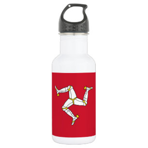 Flagge der Insel Man Edelstahlflasche