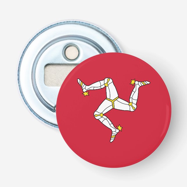 Flagge der Insel Man Flaschenöffner (Vorderseite)