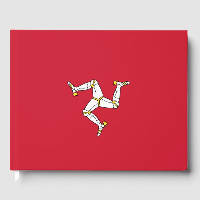 Flagge der Insel Man Gästebuch (Vorderseite)