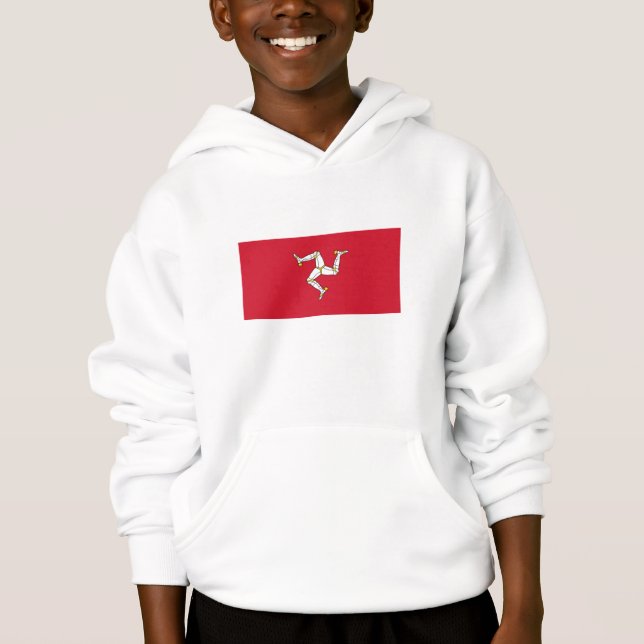 Flagge der Insel Man Hoodie (Vorderseite)