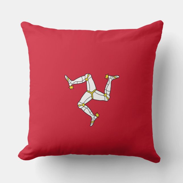 Flagge der Insel Man Kissen (Vorderseite)