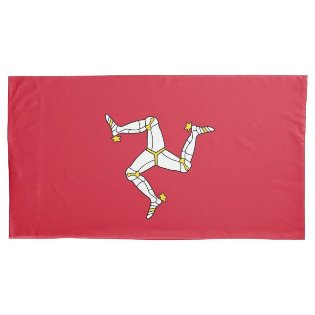 Flagge der Insel Man Kissenbezug (Vorderseite)
