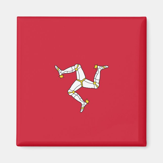 Flagge der Insel Man Magnet (Vorne)