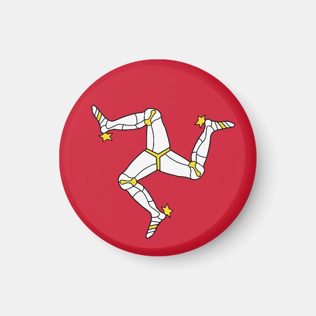 Flagge der Insel Man Magnet (Vorne)
