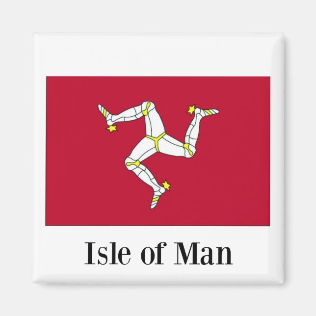 Flagge der Insel Man Magnet (Vorne)