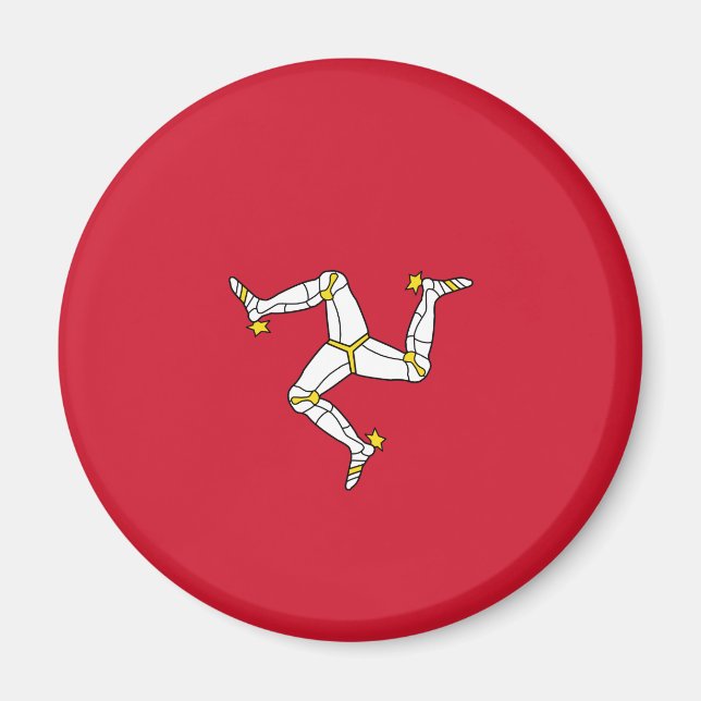 Flagge der Insel Man Magnet (Vorne)