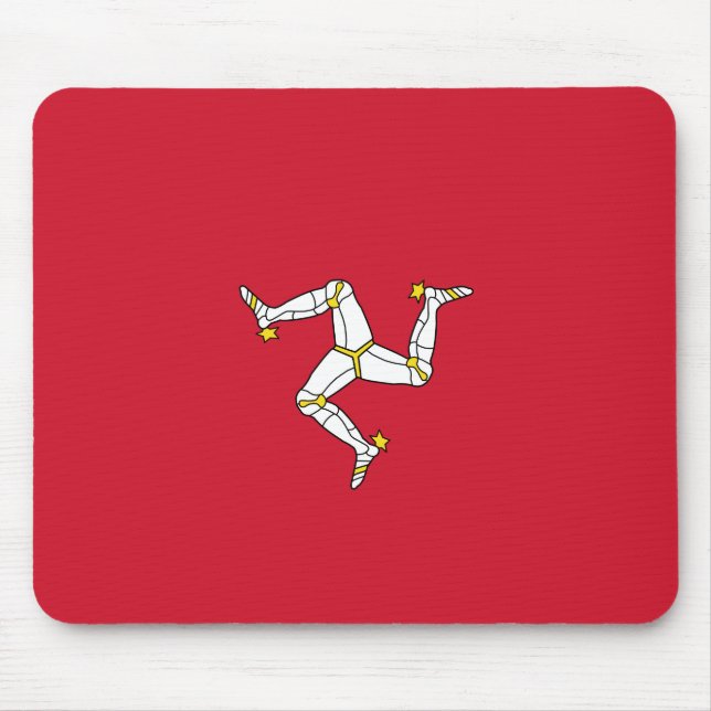 Flagge der Insel Man Mousepad (Vorne)