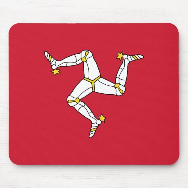 Flagge der Insel Man Mousepad (Vorne)