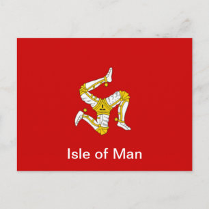 Flagge der Insel Man Postkarte