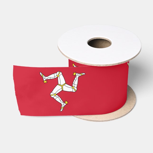 Flagge der Insel Man Satinband (Spule)