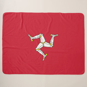 Flagge der Insel Man Sherpadecke