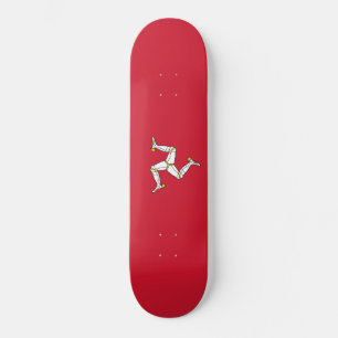 Flagge der Insel Man Skateboard