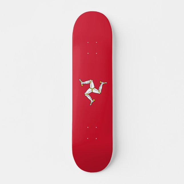 Flagge der Insel Man Skateboard (Vorne)