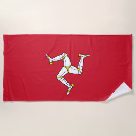 Flagge der Insel Man Strandtuch