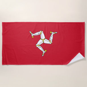 Flagge der Insel Man Strandtuch