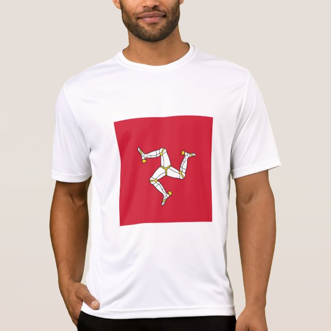 Flagge der Insel Man T-Shirt (Vorderseite)