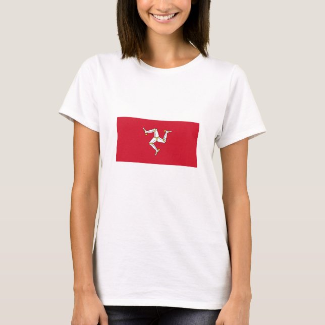 Flagge der Insel Man T-Shirt (Vorderseite)