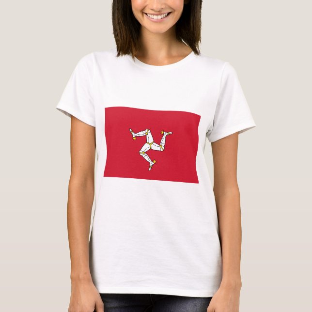 Flagge der Insel Man T-Shirt (Vorderseite)