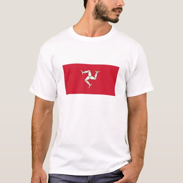 Flagge der Insel Man T-Shirt (Vorderseite)