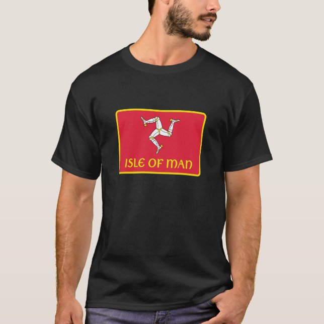 Flagge der Insel Man T-Shirt (Vorderseite)