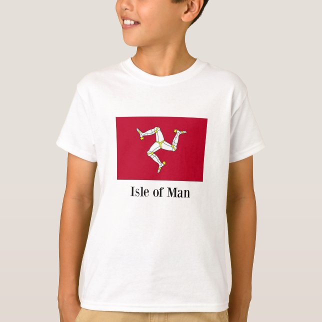 Flagge der Insel Man T-Shirt (Vorderseite)