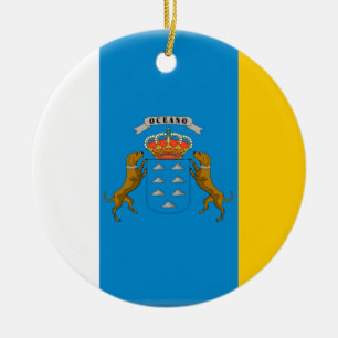 Flagge der Insel-(Spanien) Keramikornament