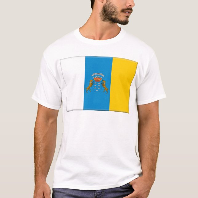 Flagge der Insel-(Spanien) T-Shirt (Vorderseite)
