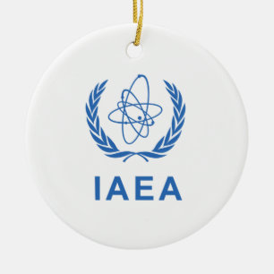 Flagge der Internationalen Atomenergie-Organisatio Keramik Ornament