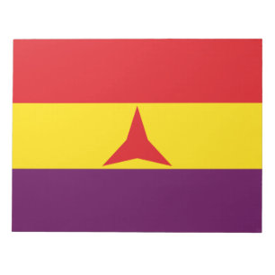 Flagge der Internationalen Brigaden (Spanischer Bü Notizblock