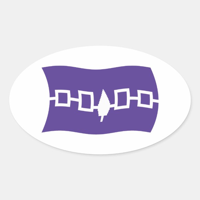 Flagge der Irokesen-Konföderation Aufkleber (Vorderseite)