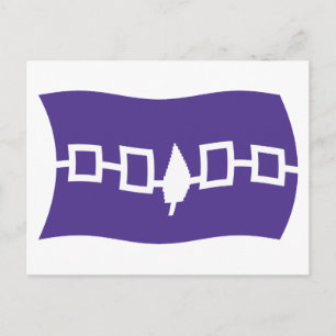 Flagge der Irokesen-Konföderation Postkarte
