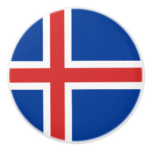 Flagge der isländischen Keramik Keramikknauf
