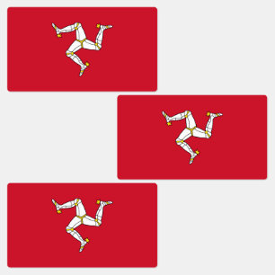 Flagge der Isle of Man Etiketten