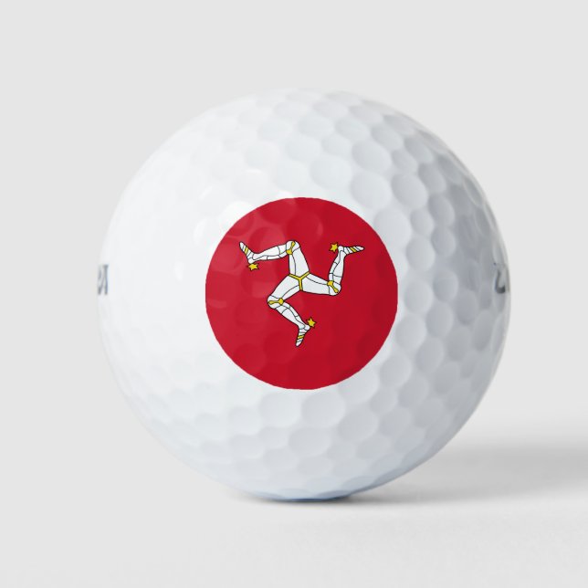 Flagge der Isle of Man Golfball (Vorderseite)